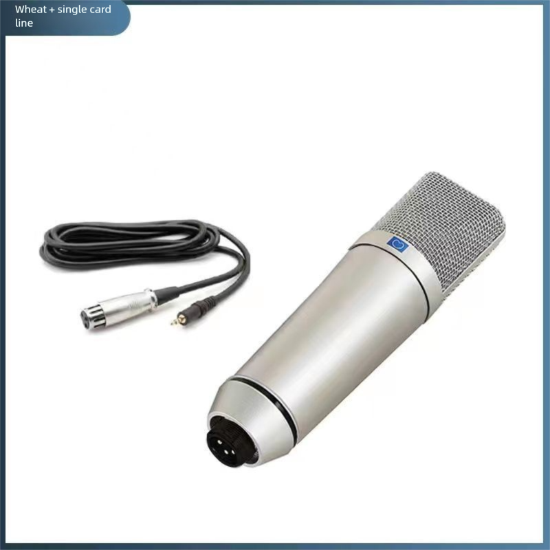 U87 Live Streaming Internet Celebrity Recording Studio Sound Card Set Large Diaphragm Condenser Microphone For Mobile_voghion.com