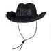 Feather Crown Letter Hat Western Cowboy Hat Stage Jazz Hat_voghion.com