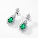S925 Silber Zucht Smaragd Ohrringe Für Frauen Voll Intarsien Mit Edelsteinen Retro Edlen Stil_voghion.com