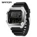 Digital Alarm Clock Watch With Multi-Function Timer, Stopwatch, LED Backlight, Waterproof 50m, Unisex Square Sports Watch For Students Professionals_voghion.com