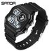 Digital Sports Watch With LED Backlight, Waterproof, Alarm, And Military-Grade Durability - Lightweight Resin Strap, Square Dial, 50M Water Resistance_voghion.com