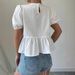 Women's Clothing Puff Sleeve Lace Up Short Sleeved Cropped Top_voghion.com