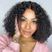 Deep Wave 4x4 Lace Closure Short Bob 100% Human Hair Jerry Curly Transparent Lace Wig_voghion.com