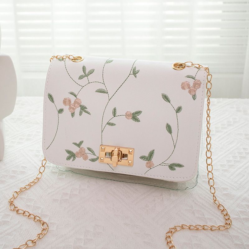 Borsa a tracolla casual, nuova moda, stile antico, con ricamo, coordinata con i colori, piccola borsa quadrata con catena trasparente per mamma e bambino_voghion.com