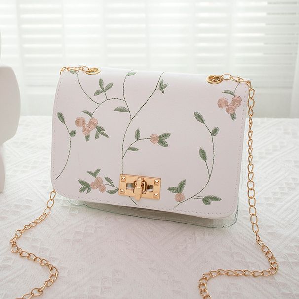 Borsa a tracolla casual, nuova moda, stile antico, con ricamo, coordinata con i colori, piccola borsa quadrata con catena trasparente per mamma e bambino_voghion.com