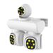 Triple PTZ 4G Security Camera - Multi-Lens 360° Coverage No WiFi Needed IP66 Waterproof Remote Viewing Via Mobile App Night Vision_voghion.com