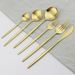 Matte Gold 30-Pack Set - Dessert Fork Party Tableware_voghion.com