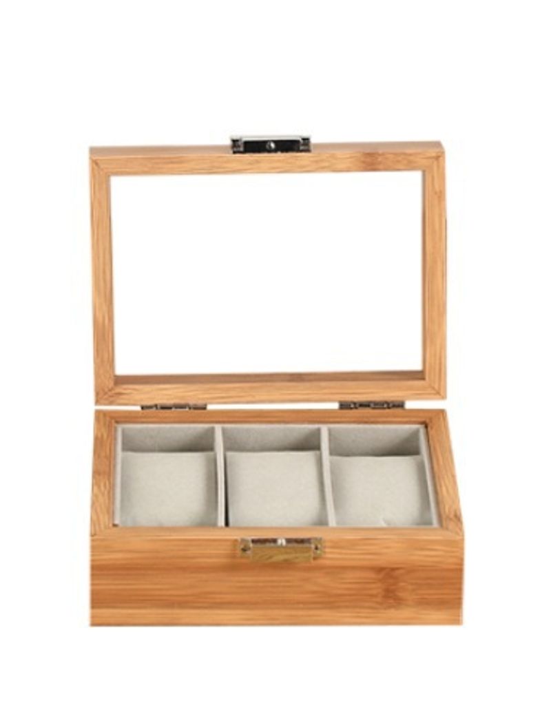 Luxury Rosewood Watch Box – Large Capacity Display Case With Bamboo & Wood Jewelry Storage_voghion.com