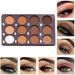 Hislaves Contour Palette Mattes, nicht fliegendes Pudertrimmen, dreidimensionaler Effekt, 12-Farben-Gesichts-Lidschatten-Highlighter-Palette, Make-up-Versorgung – 1 Stück_voghion.com