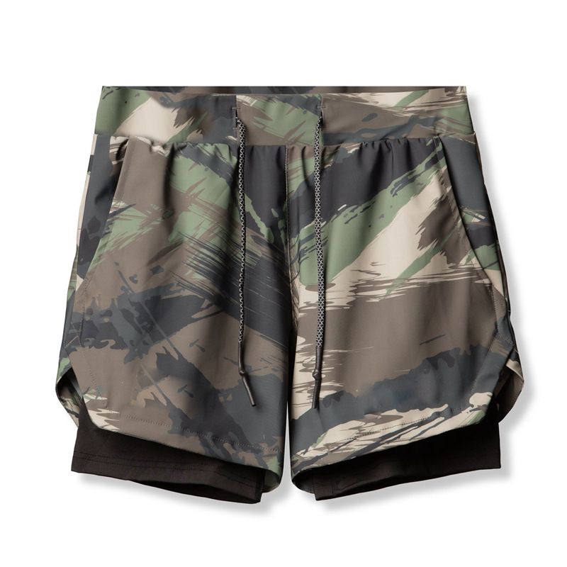 Short de course Performance 5 pouces pour homme - Tissu tissé à séchage rapide avec doublure intégrée - Short de sport taille mi-haute pour les entraînements d'été et les sports de plein air_voghion.com