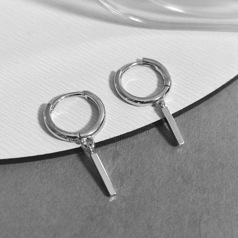 Orecchini maschili e femminili con cerchi semplici, sensazione di alta qualità, fibbie lunghe, design di nicchia, orecchini alla moda e alla moda, orecchio_voghion.com