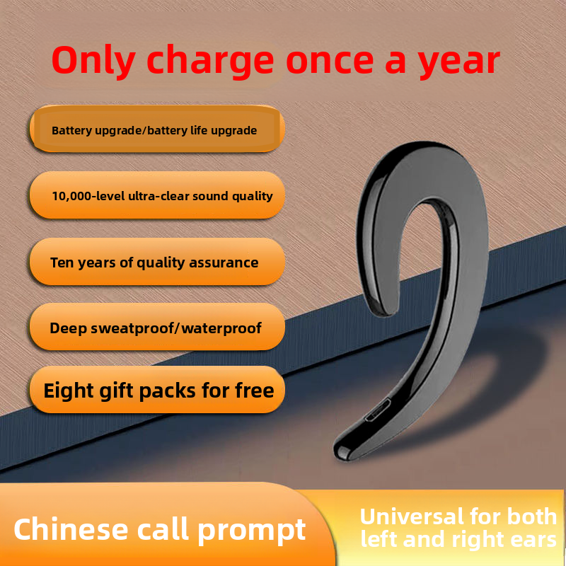 New In-Ear Bone Conduction True Wireless Bluetooth Earphones Sports Ear Hook Anti-Drop Long Battery Life Android_voghion.com