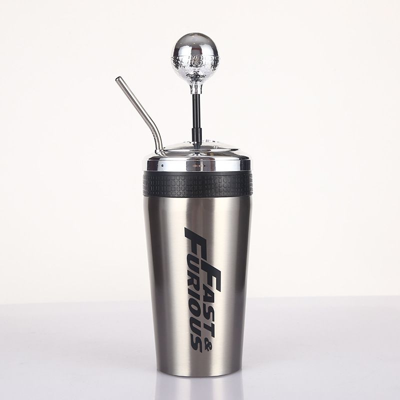 Car Cup Holder Bottle - 500ml With Straw_voghion.com