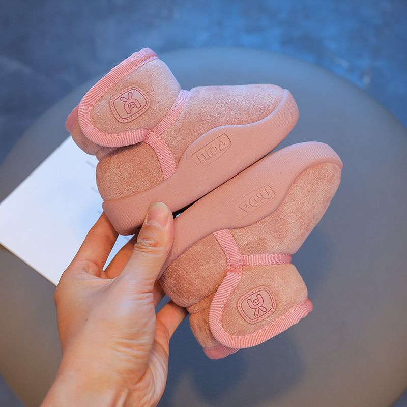 Botas de nieve de suela blanda para niños y niñas de 1 a 3 años, de algodón, impermeables y cálidas, de vellón de tendón de oveja_voghion.com