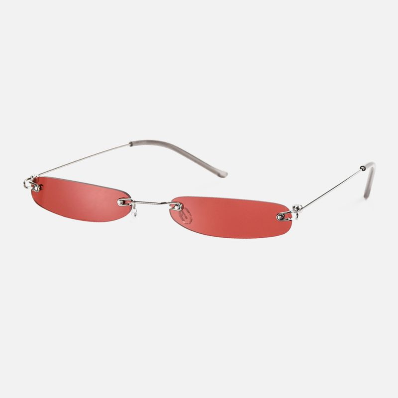 Small Sunglasses Women Men Brand Designer Rimless Narrow Eyewear Trending Alloy Sun glasses Streetwear UV400_voghion.com