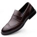 Euro Step Four Seasons Neue Top Layer Rindsleder-Loafer, Slip-On, Casual Business Brogue Herrenschuhe mit geschnitztem Design_voghion.com