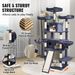 Cat Tree 68.5' Cat Tower For Indoor Cats With Cat Condos Scratching Post_voghion.com