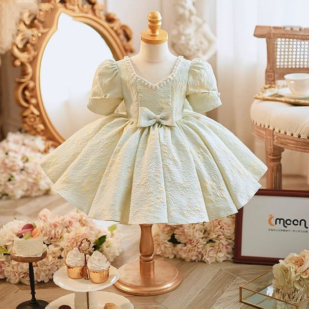 Mintgroene prinsessenjurk voor babymeisjes - elegante jurk voor de eerste verjaardag en speciale gelegenheden_voghion.com
