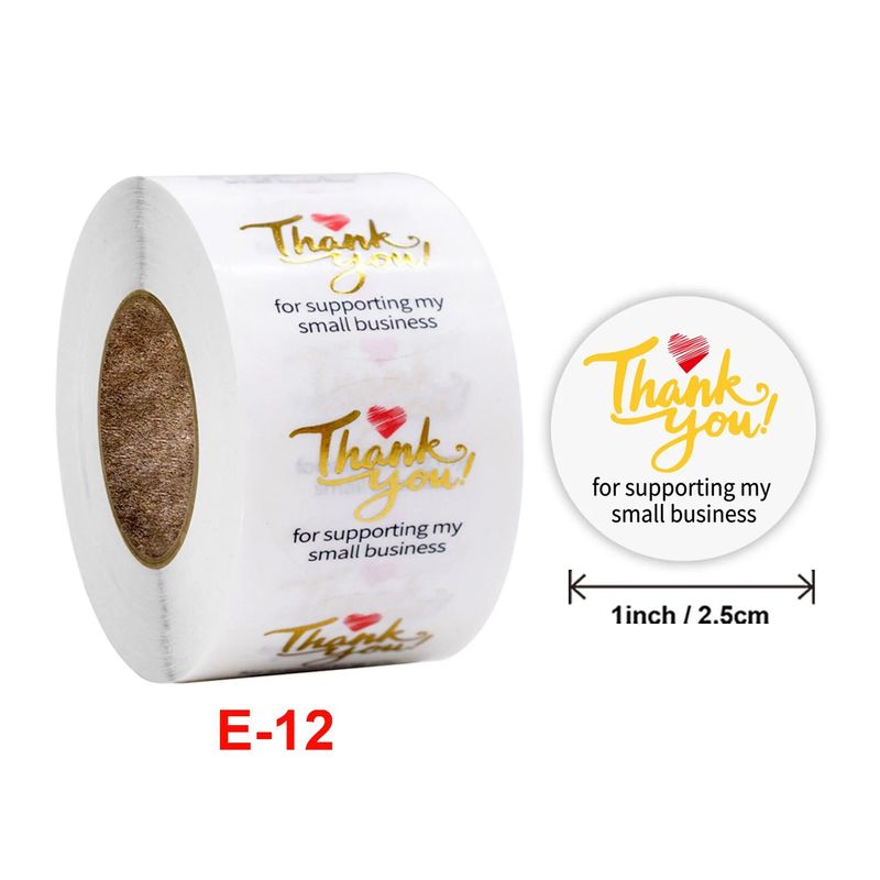 100-500 Pcs 1Inch Gift Transparent Sealing Thank You Stickers Design Scrapbooking Festival Birthday Party Decorations Labels_voghion.com