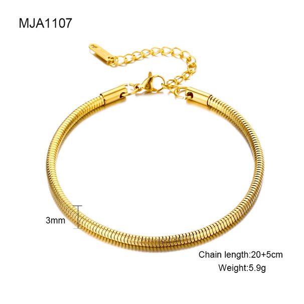 Cavigliera minimalista da donna con catena a serpente – Elegante gioiello regolabile in oro per il piede con maglie geometriche per cavigliera in stile boho chic_voghion.com