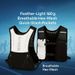 Unisex Black Multifunctional Running Vest - Lightweight Water Bag And Hydration System, Equipped With Survival Whistle, Adjustable Shoulder Strap,_voghion.com