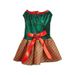 Christmas Pet Clothes Red Yellow Green Bow Love Heart Plaid Skirt Sleeveless Puppy Cat Skirt_voghion.com