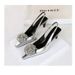 Light luxury banquet women's shoes, high heels, shallow mouth, pointed tip, hollowed out rear tripple strap, rhinestone flower shoes_voghion.com