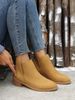 Women's shoes autumn and winter new large size suede Martin boots women's thick heel solid color women's short boots in stock one drop_voghion.com