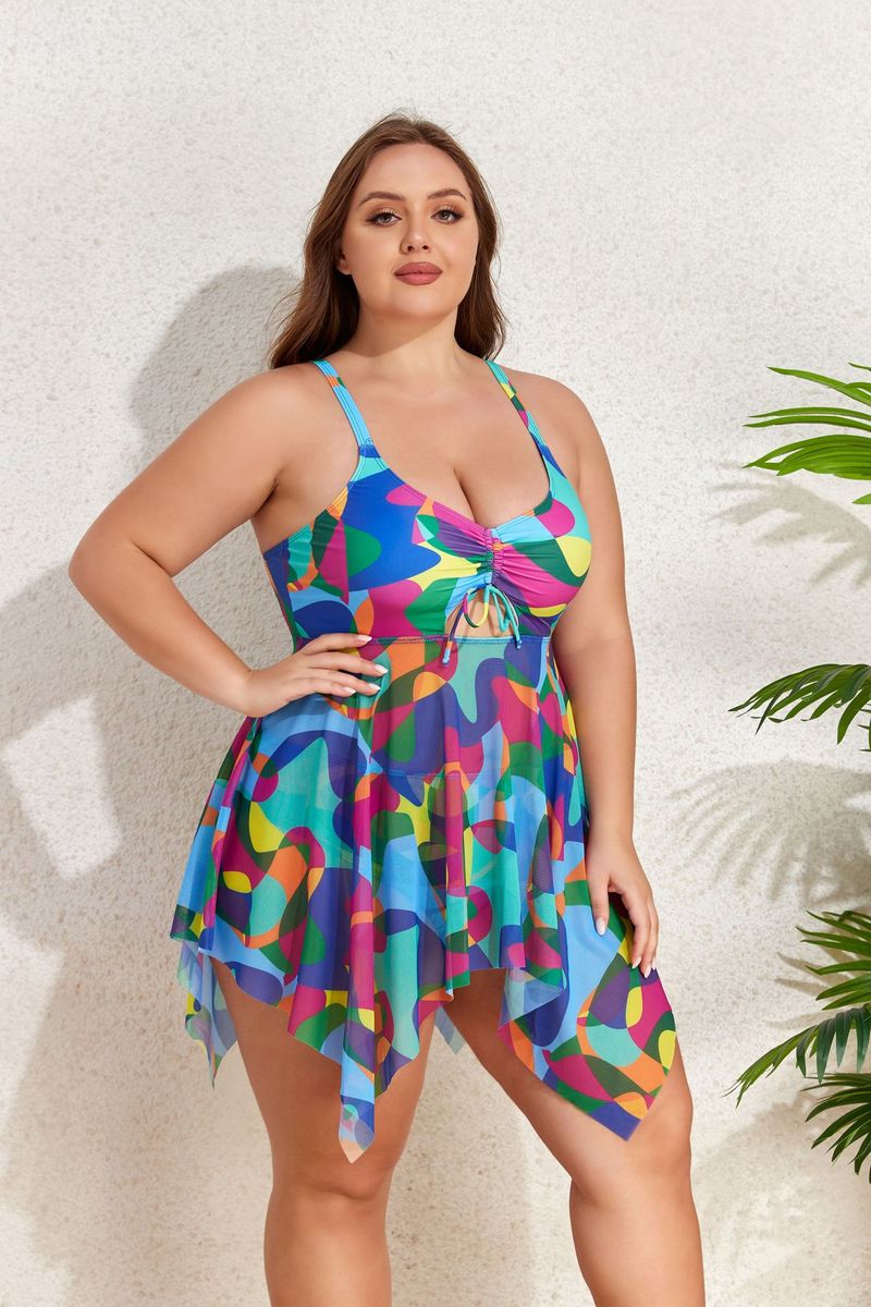 Maillot de bain grande taille pour femme, robe une pièce sexy, deux pièces, grande taille_voghion.com