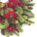 4-teiliges Set künstlicher Blumensträuße, Weihnachtsblumen, Tannenzapfen, rote künstliche Beeren, Stechpalmenzweige für die Weihnachtsfeier_voghion.com