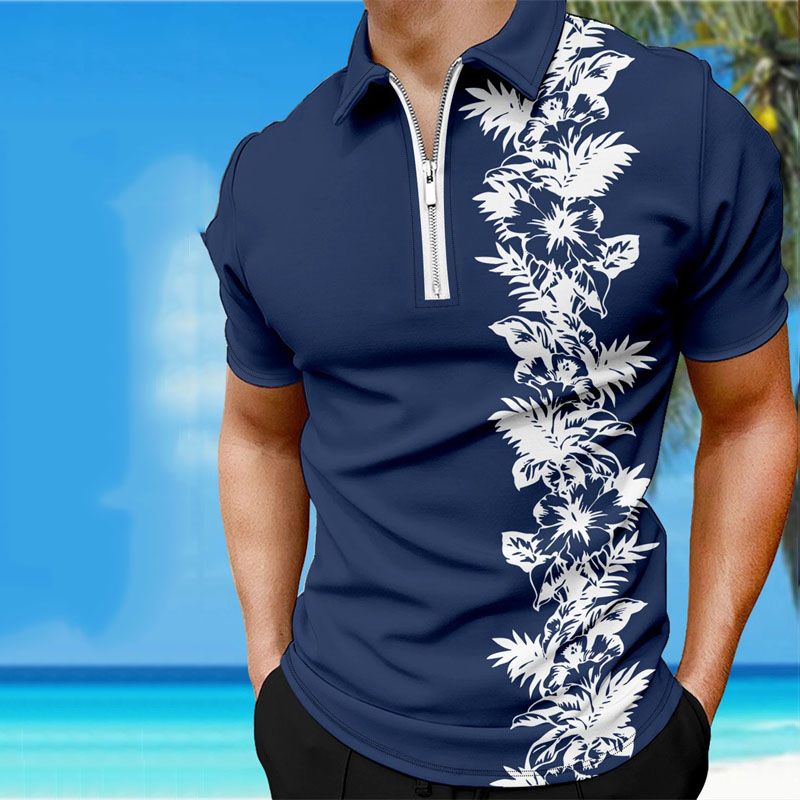2023 Sommer Kurzarm Herren Pick Baumwolle Casual Business T-Shirt Herren Sommer Stil_voghion.com