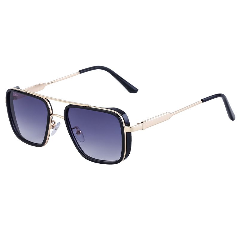 2024 New European and American Retro Punk Style Sunglasses Men's Sun Protection Square Frame Sunglasses Men's Cross-Border Wholesale Shades_voghion.com