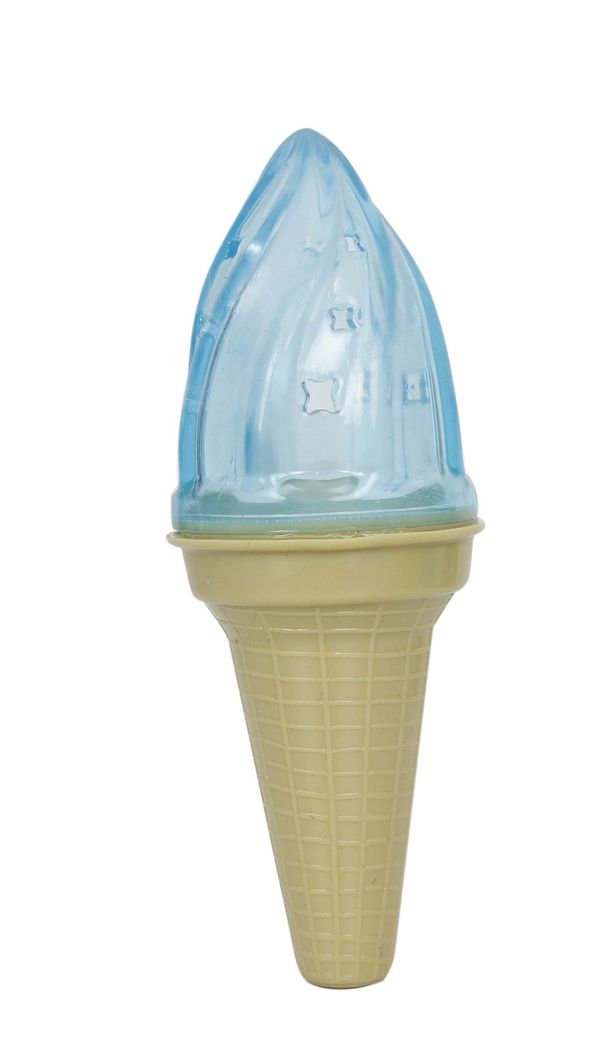 Pet Life Ice Cream Cone Cooling 'Lick And Gnaw' Water Fillable And Freezable Rubberized Dog Chew And Teether Toy_voghion.com