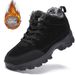 Men's Snow Boots Warm Velvet Padded Thickened  Shoes Slip Comfy Hiking Trekking Shoes_voghion.com