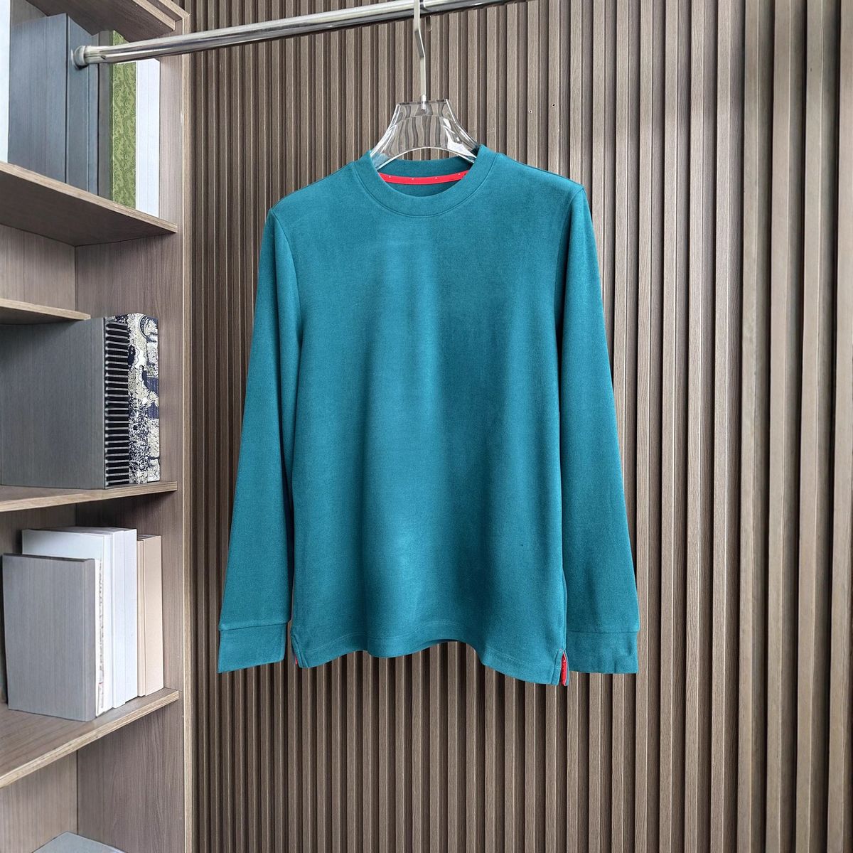 Nanyou Factory 2025K - Maglietta da uomo comoda da indossare a strati in autunno e inverno, a maniche lunghe, in puro cotone pesante_voghion.com