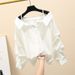 Damenbekleidung One-Shoulder-Tops für Damen im Frühherbst, neues Design, Nischenhemden, stilvolle und sorgfältige Hemden mit freiliegendem Schlüsselbein_voghion.com