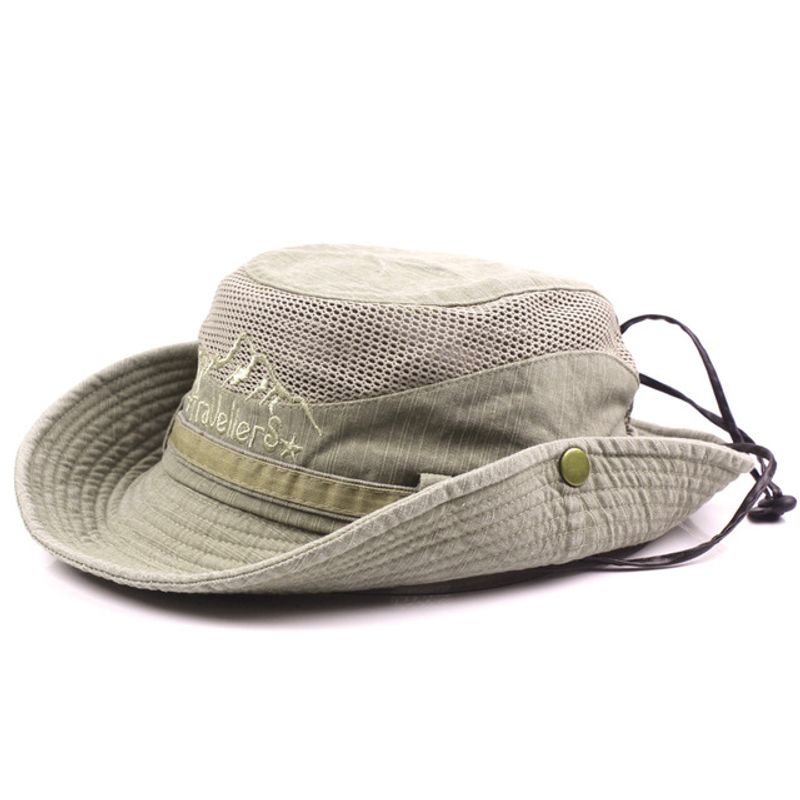 Chapeau Panama en coton respirant pour homme, casquette d'été tendance pour l'extérieur, la jungle, la pêche, la randonnée, la plage, protection solaire_voghion.com