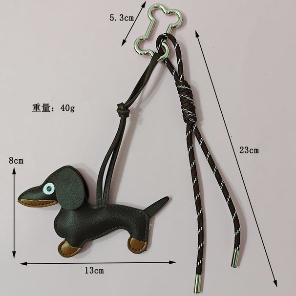 Miu Seri Bag Pendant Dachshund Dog Plush Toy Decoration Backpack Car Hanging Rope High-end Keychain Baseball_voghion.com
