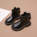 2024 Autumn Children's New Single Korean Edition Fashion Short Simple and Versatile Girls' Leather Boots_voghion.com