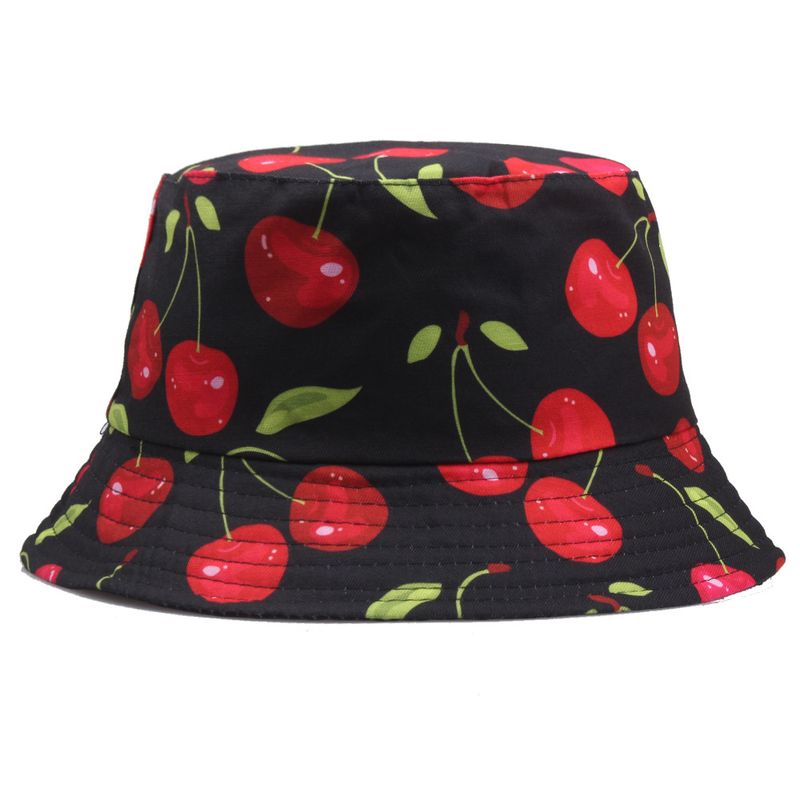 Cappello da pescatore con doppia faccia, a forma di ciliegia, per esterni, casual, versatile, parasole, con protezione solare_voghion.com