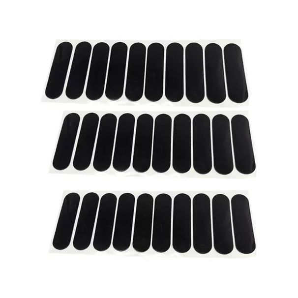 Schwarze Gummifüße, lebensmittelecht, transparent, selbstklebend, rutschfest, stoßdämpfend, quadratische Silikon-Runddichtungspads_voghion.com