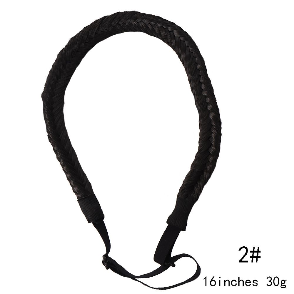 Parrucca Treccia a spina di pesce elastica 40cm alta temperatura treccia di seta fascia parrucca fascia_voghion.com
