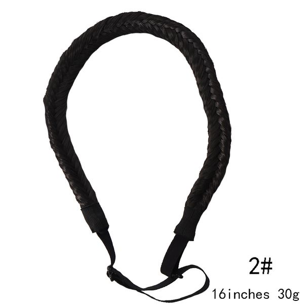 Parrucca Treccia a spina di pesce elastica 40cm alta temperatura treccia di seta fascia parrucca fascia_voghion.com