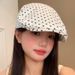 Polka Dot Forward For Women, Spring And Summer, Large Head Circumference, Reversible Beret, Korean Style, Versatile,_voghion.com
