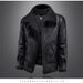 Men's Oversized Shearling-Lined Jacket – Thickened Winter Coat With Fleece Interior (Black, Relaxed Fit, M-5XL)_voghion.com