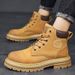 Martin Boots Men's High-top Shoes Sports Men's Casual Leather Short Boots With Leece To Keep Warm_voghion.com