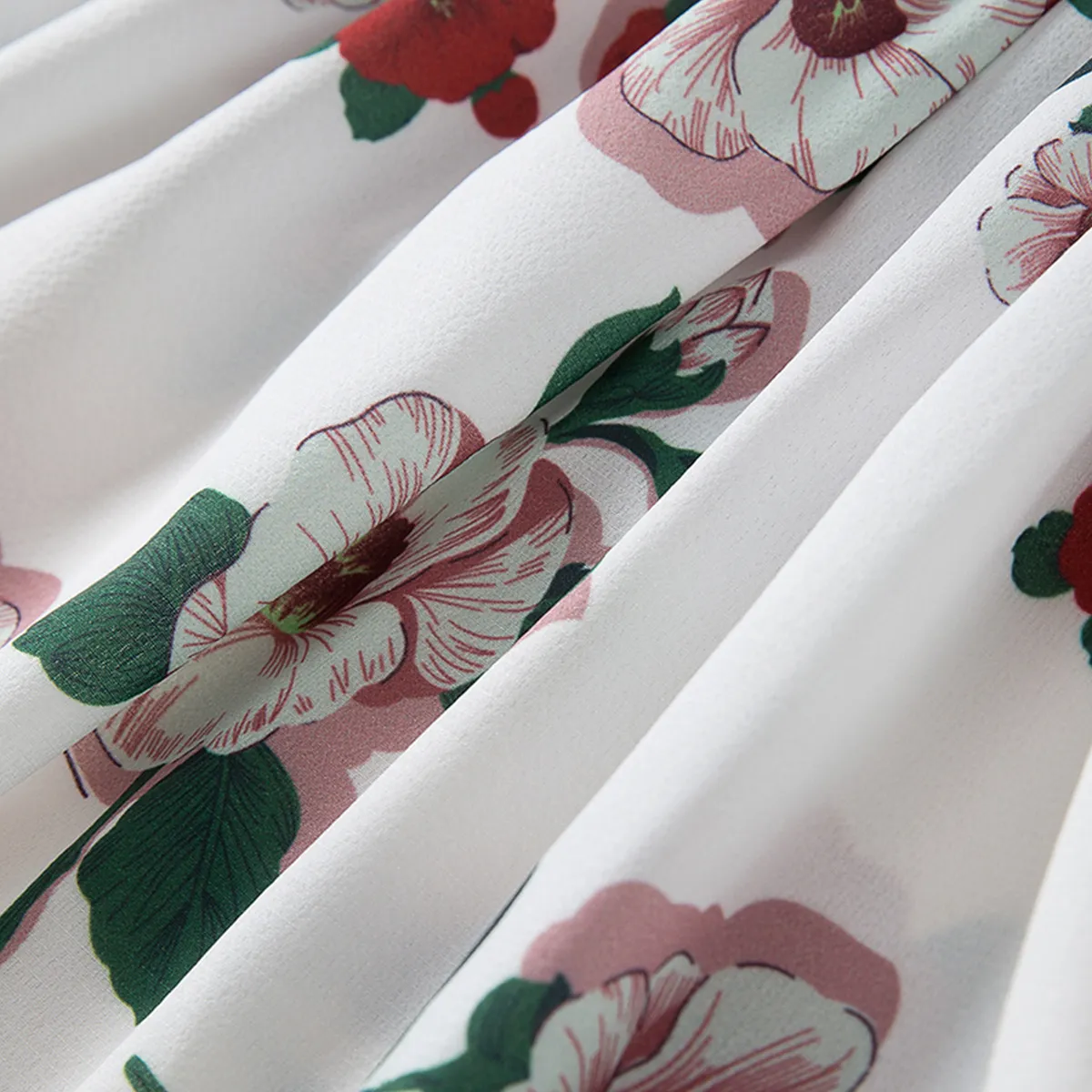 Robe mère-fille à bretelles, motif floral, pour enfant, commerce extérieur, européenne et américaine, YY0009_voghion.com