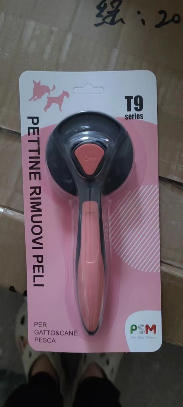 Perie nouă pentru îndepărtarea părului de pisică cu ac din oțel inoxidabil pentru animale de companie_voghion.com