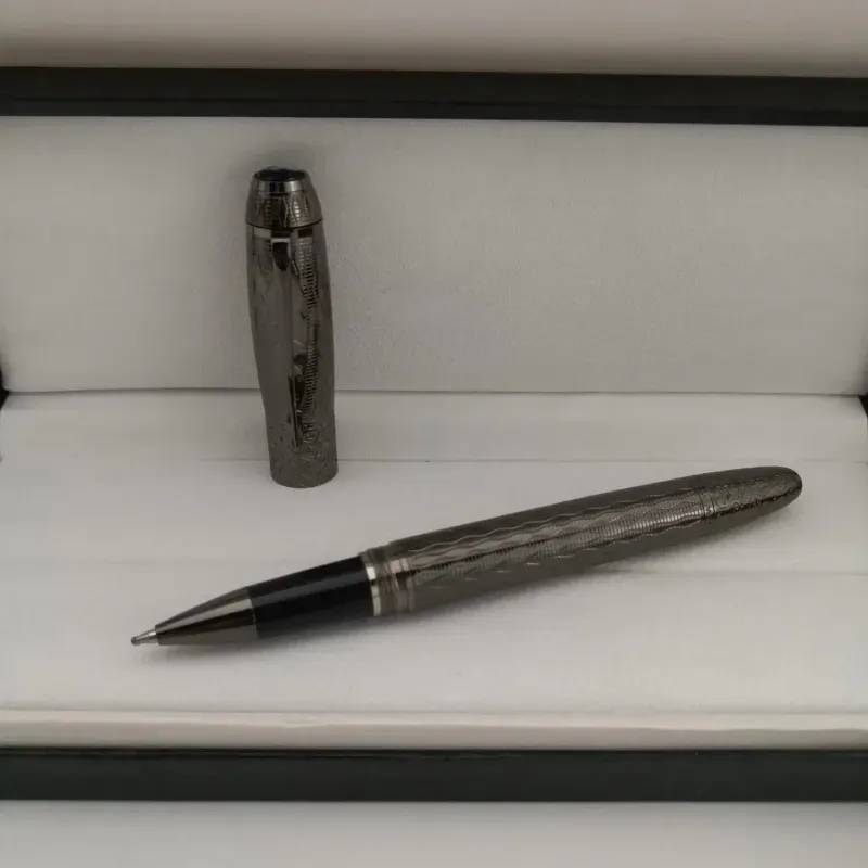 Penna a sfera a rullo / penna a sfera / penna stilografica in resina nera e cristallo Monte di lusso all'ingrosso, cancelleria per ufficio, regalo B0035_voghion.com