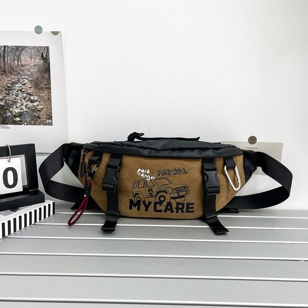 Multifunctional Canvas Outdoor Waterproof Parka Chest Bag_voghion.com